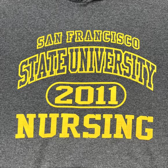 San Francisco State University Hoodie Sweatshirt Adult Small Gray Champion SFSU - Picture 3 of 11